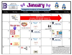 January 2024 Activities Calendar